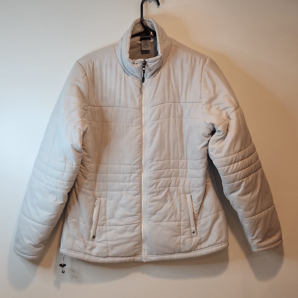 Champion C9 Women's Puffer Jacket Sz Med White Full Zip Insulated Active